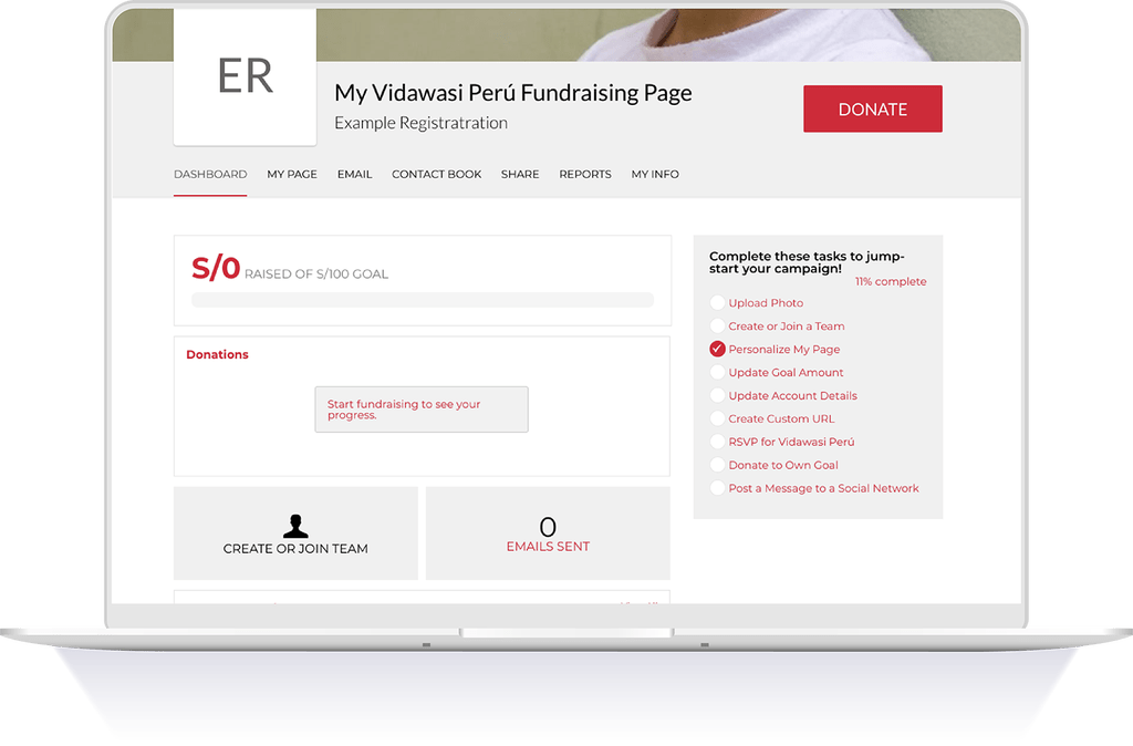 screenshot of Neon Fundraise